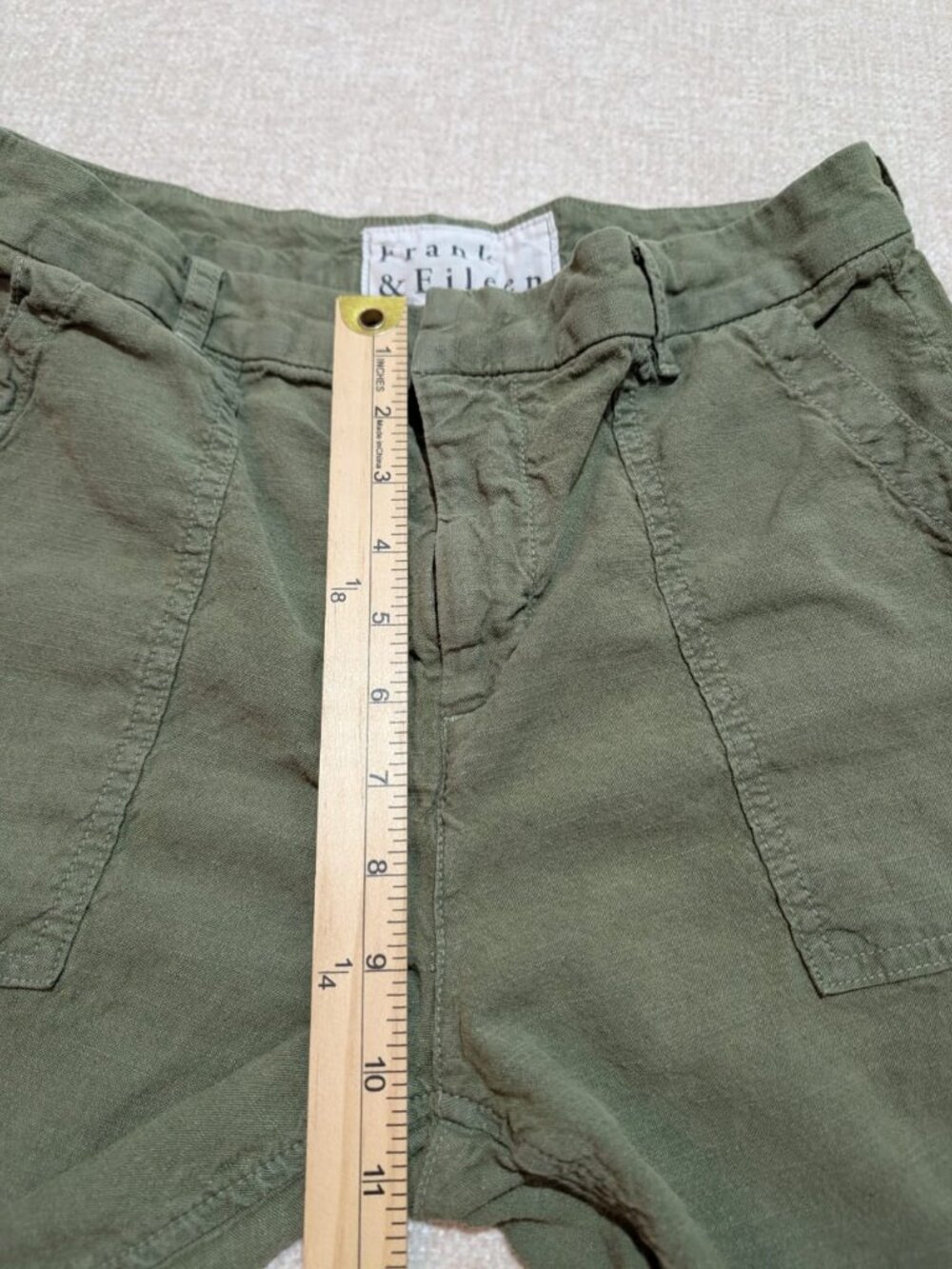Frank & Eileen Jameson Olive Green Utility Joggers Size 8 - Picture 8 of 8